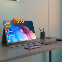 Moniteur portable 15,6 pouces de type jeu, type-c, 3840 x 2160, 4K, entrée 12V CC, 100% couleur RVB, 10 mm super fin pour l'affichage PS4
