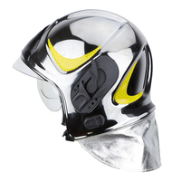 Casque de pompier ignifuge DoubleSafe, résistant aux flammes, argenté, réglable, pour la sécurité et les secours
