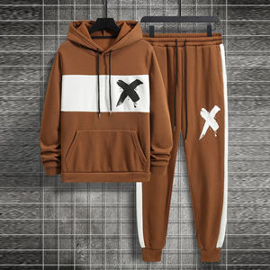 Vêtements de sport à prix de gros Ensembles de survêtements pour hommes/Nouveautés Personnaliser Logo 2024 Ensembles de vêtements pour hommes à blocs de couleurs - Product Image 5