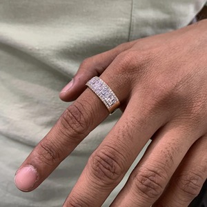 แหวนใส่ชั่วนิรันดร์ของผู้หญิง14K & 18K แหวนเพชรเม็ดเดี่ยวสีทองสำหรับงานหมั้นและงานแต่งงานเครื่องประดับเพชรที่ปลูกในห้องปฏิบัติการ - Product Image 4