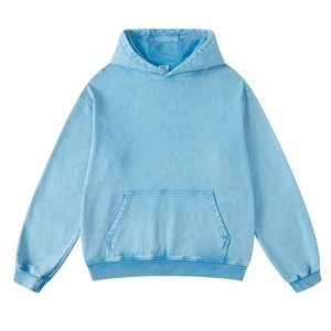 Nuevo diseño OEM parche trabajo chenille logo parche allover manga o cuerpo personalizado al por mayor Premium ácido lavado jersey con capucha - Product Image 1