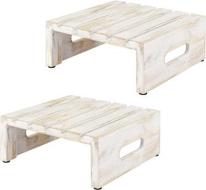 Support à gâteau en bois biologique fait à la main, conception structurée de panneaux, poignée découpée portable, présentoirs à cupcakes, outils pour gâteaux chauds - Product Image 5