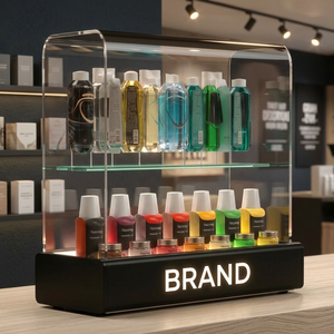 Exhibidor de Productos Líquidos de Acrílico Personalizado con Cubierta Antipolvo para Mostrador - Product Image 4