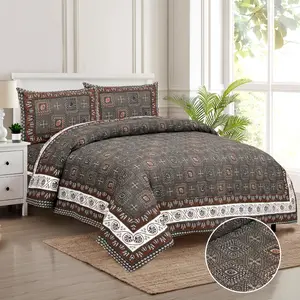 100% coton Jaipuri drap de lit couverture de lit Unique avec ensemble d'oreiller draps de literie d'été bloc de main imprimer simplement ensemble de couverture de lit