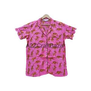 Chemise de nuit en coton de luxe pour femmes élégant imprimé tigre vêtements de détente poche avant élégant Floral parfait cadeau de noël pour dames - Product Image 2