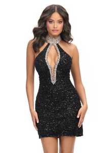 Custom Black Luxury Women's Short Bodycon Mini <b>Dress</b> for Night Parties Sexy <b>Summer</b> Club Fashion for Evening Outings - Product Image 3