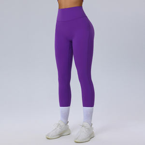 Leggings de yoga sport taille V personnalisés séchage rapide 2025 collants de fitness taille haute pour la course à pied leggings pour femmes - Product Image 2