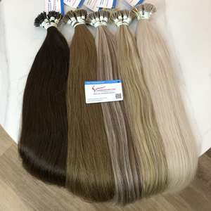 Extensiones de queratina de cabello I Tip de alta calidad Cabello ruso, extensiones de queratina de cabello eslavo natural ligero Fábrica de Vietnam - Product Image 5