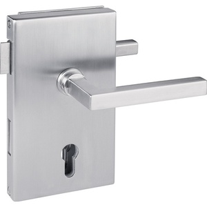 Molina Stainless Steel Matt PZ DIN Left HERMAT 6053 Glass <b>Door</b> Lock Stainless Steel <b>Door</b> & <b>Window</b> <b>Accessories</b> - Product Image 3