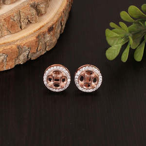 Boucles d'oreilles en argent sterling 925 avec pierres CZ en forme de cercle, environ 5 grammes, design élégant et tendance - Product Image 4