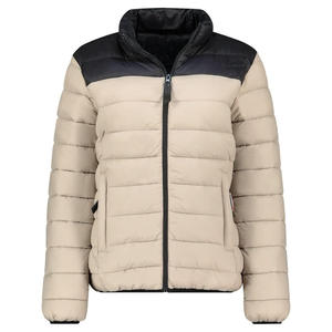 Chaqueta acolchada de poliéster de manga larga para mujer, personalizada, de talla grande, transpirable, acolchado, bordado de invierno, rayas, logotipo impreso - Product Image 2