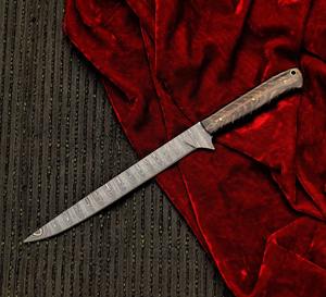 Couteau de chef de cuisine en acier Damas fait main avec filet de légumes personnalisé capacité de coupe manche en bois Pakka avec housse de protection - Product Image 3