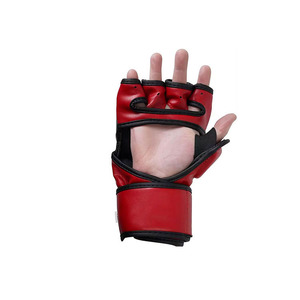 Gants de combat d'arts martiaux professionnels personnalisés de haute qualité MMA formation de combat Thai demi-doigt vente chaude adultes en cuir - Product Image 3