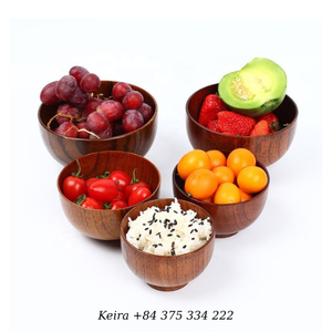 Bol en bois de hêtre, texture lisse, pour la vaisselle de cuisine et la présentation des aliments, Vietnam - Product Image 5