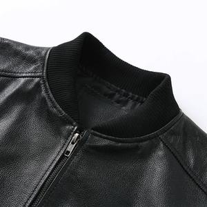 Veste en cuir de mouton véritable pour hommes col montant 100% manteau en cuir de vachette coupe ajustée pour le printemps automne veste asiatique taille 5XL pour hommes - Product Image 3
