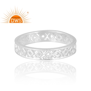 Nuevo diseño de tendencia, anillo de banda de Plata de Ley 925 para mujer, joyería personalizada para mujer, regalo para ella - Product Image 3