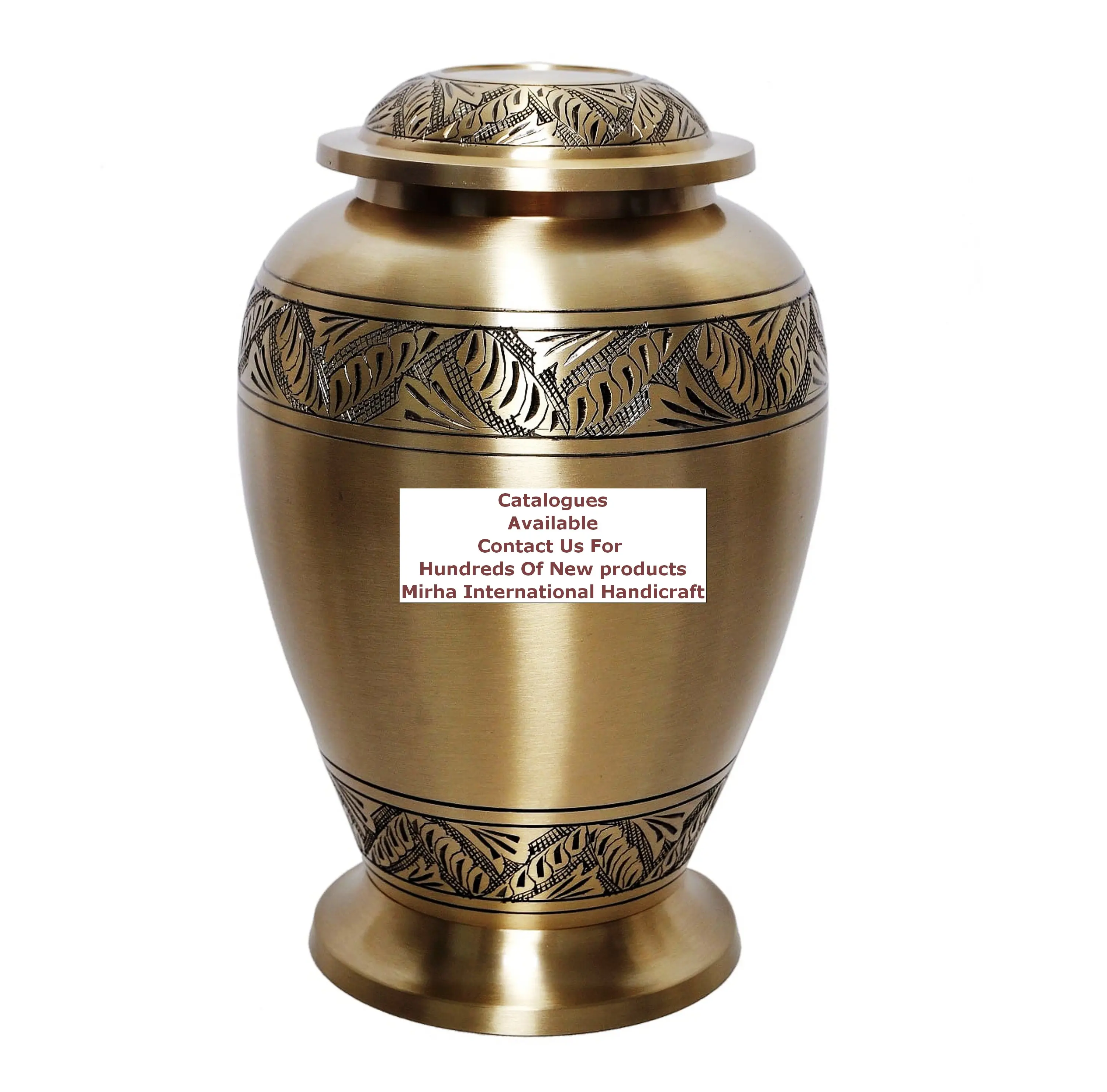 Floral Cremation Urn Bronze Finish Large Cremation Urns for Women and Mann Burial Decorative Made In India