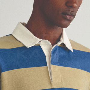 Camiseta de rugby profesional transpirable y personalizada para hombre, con tela de algodón, para uniformes de equipo y eventos promocionales. - Product Image 3