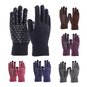 Gants à écran tactile en laine mélangée Collection hiver Doublure en polaire à motif côtelé Fournisseur OEM ODM Qualité d'exportation du Bangladesh - Product Image 6
