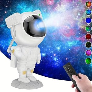 Myrva Astronaut Lamp 1080P LCD <b>Projector</b> Portable Home Theater <b>Light</b> With Adjustable Holder - Product Image 3