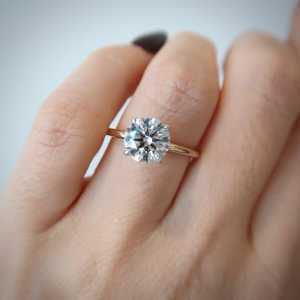 Bague de fiançailles en diamant de laboratoire, or massif 10 carats, certifiée IGI, tendance, luxe, 1 carat, couleur D, taille brillant, solitaire CVD - Product Image 3