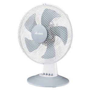 STEELO Ventilador de Mesa 30W 30cm con 5 Aspas Blanco y Gris AR5ST30W - Product Image 1