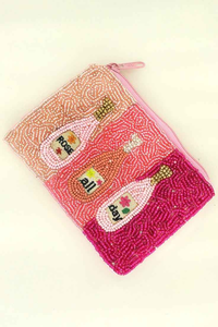 Petite pochette à monnaie faite à la main avec des perles colorées Porte-monnaie perlé coloré personnalisé en gros - Product Image 3