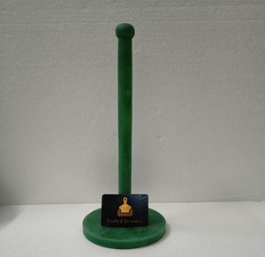 Porte-papier en résine époxy verte onyx fait à la main, porte-serviettes, support de comptoir de cuisine en résine tourbillonnante de luxe au meilleur prix - Product Image 2