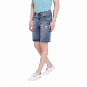 Vente en gros Short en jean déchiré pour homme avec fermeture à boutons Short en jean personnalisé quantité minimale de commande bas Short en jean - Product Image 4