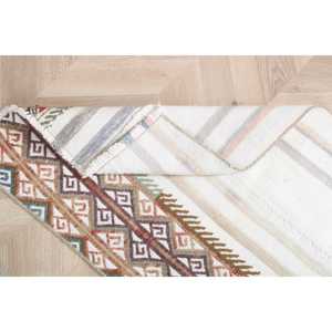 Tapis turc vintage, petit tapis de 1,9 x 3 pieds (57 x 90 cm), tapis oriental en laine blanche - Product Image 5