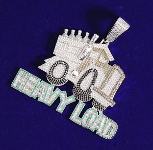 ขายดีจี้รถบรรทุก925เงินสเตอร์ลิงแบบหนักประดับเพชรโมอิสชุบทองสไตล์ฮิปฮอปในราคาที่ดีที่สุด - Product Image 1