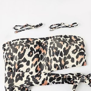 Best Trending Women <b>Plus</b> <b>Size</b> Three Piece Swimsuit <b>Bikini</b> Backless Animal Print High Waist Breathable Quick Dry Summer Beach - Product Image 3