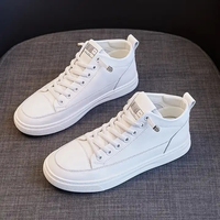 Chaussures montantes en PU à lacets, confortables et sportives pour hommes, nouvelles chaussures décontractées pour femmes 2026