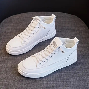 High Top Leather Men's <b>Shoes</b> 2026 New Flat Casual Style Board <b>Shoes</b> For Women Casual <b>Shoes</b> - Product Image 6