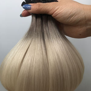 Cuticule russe Remy <span class=keywords><strong>cheveux</strong></span> humains 100% cuticules alignées pré-collées 0.6g0.8g1g par mèche Extensions de <span class=keywords><strong>cheveux</strong></span> - Product Image 1