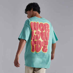 Nueva llegada cómodo transpirable 100% algodón camisetas Pakistán Fitness Crew sólido buen timbre fibra de bambú Puff impresión - Product Image 2