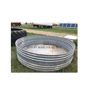 อ่างน้ำโลหะโทนสีเงินหรูหราสำหรับตกแต่งสวนหลังบ้านด้วยวัสดุก่อสร้างที่ทนทานยาวนาน - Product Image 4