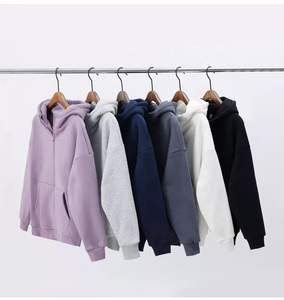 เสื้อสวมหัวคอตตอน100% สตรีทแวร์ผ้าฝ้ายผสมมีฮู้ดแบบกำหนดเองได้2025 - Product Image 5