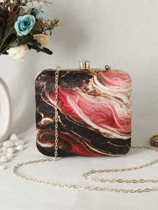 Bolso de Mano Estampado Hecho a Mano en India, Bolso de Noche de Diseñador para Mujer - Product Image 3