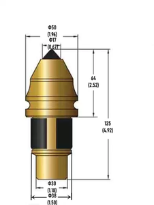 Grande pointe de tarière à carbure de tungstène, type balle, pour tarière de forage de pieux, GBTI, 200 mm, pour forage de sol et de roche - Product Image 5