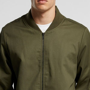 Chaqueta de moda de invierno para hombre personalizada al por mayor, bombardero clásico de fibra de poliéster de color sólido, diseño de retales, soporte completo de lona - Product Image 6