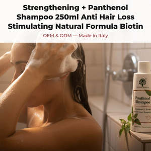 Strengthening + Panthenol 250ml <b>Shampoo</b> Anti Hair Loss Stimulating Natural Formula Biotin Italy RedMoringa OEM Hair Regrowth - Product Image 2