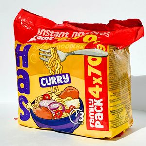 บะหมี่กึ่งสำเร็จรูปรสแกงกะหรี่ 280 กรัม แพ็คครอบครัว แป้งสาลี SRB ทอด 3 นาที ปรุงสุก ได้รับการรับรองมาตรฐาน HACCP HALAL ISO - Product Image 3