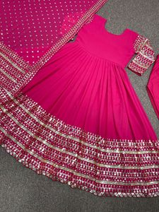 Traje de diseñador Anarkali, ropa de mujer, traje Salwar kameez, ropa de fiesta, boda india, precio al por mayor, tela de la mejor calidad - Product Image 3