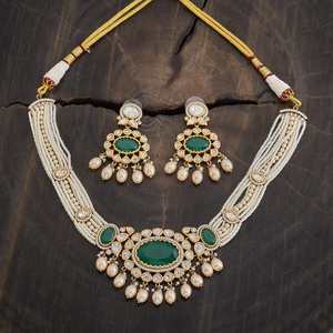 Kundan Necklace 174046 Elegant <b>Wedding</b> <b>Accessory</b> - Product Image 6