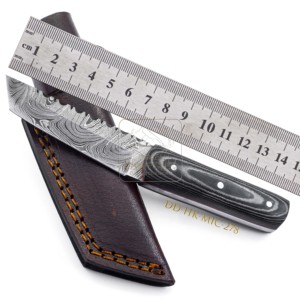 มีด DD-HK-MIC-275สำหรับล่าสัตว์กลางแจ้งทำด้วยมือมี192ชั้นสแตนเลสดามัสกัสจับ Micarta สำหรับ bushcraft - Product Image 4