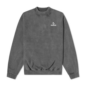 Les derniers sweats à col rond pour hommes imprimés personnalisés en usine pull en coton surdimensionné à la mode pour l'hiver Design à motif solide - Product Image 2