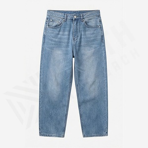 Pantalones Vaqueros de Mezclilla para Hombre, Estilo Vintage, de Alta Calidad, Corte Holgado, Rectos, Anchos, Personalizados al por Mayor - Product Image 1