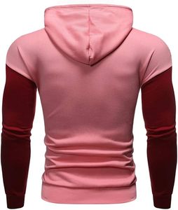 Invierno Impresión digital Sudadera con capucha Cordón Contraste Patchwork Pullover Manga larga Casual Panel con capucha Diseño 100% Algodón Fleece - Product Image 3