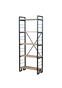 Estantería Moderna Portátil de 5 Niveles para Sala de Estar con Tablero de Partículas y Patas Metálicas, Organizador de Muebles para el Hogar - Product Image 4